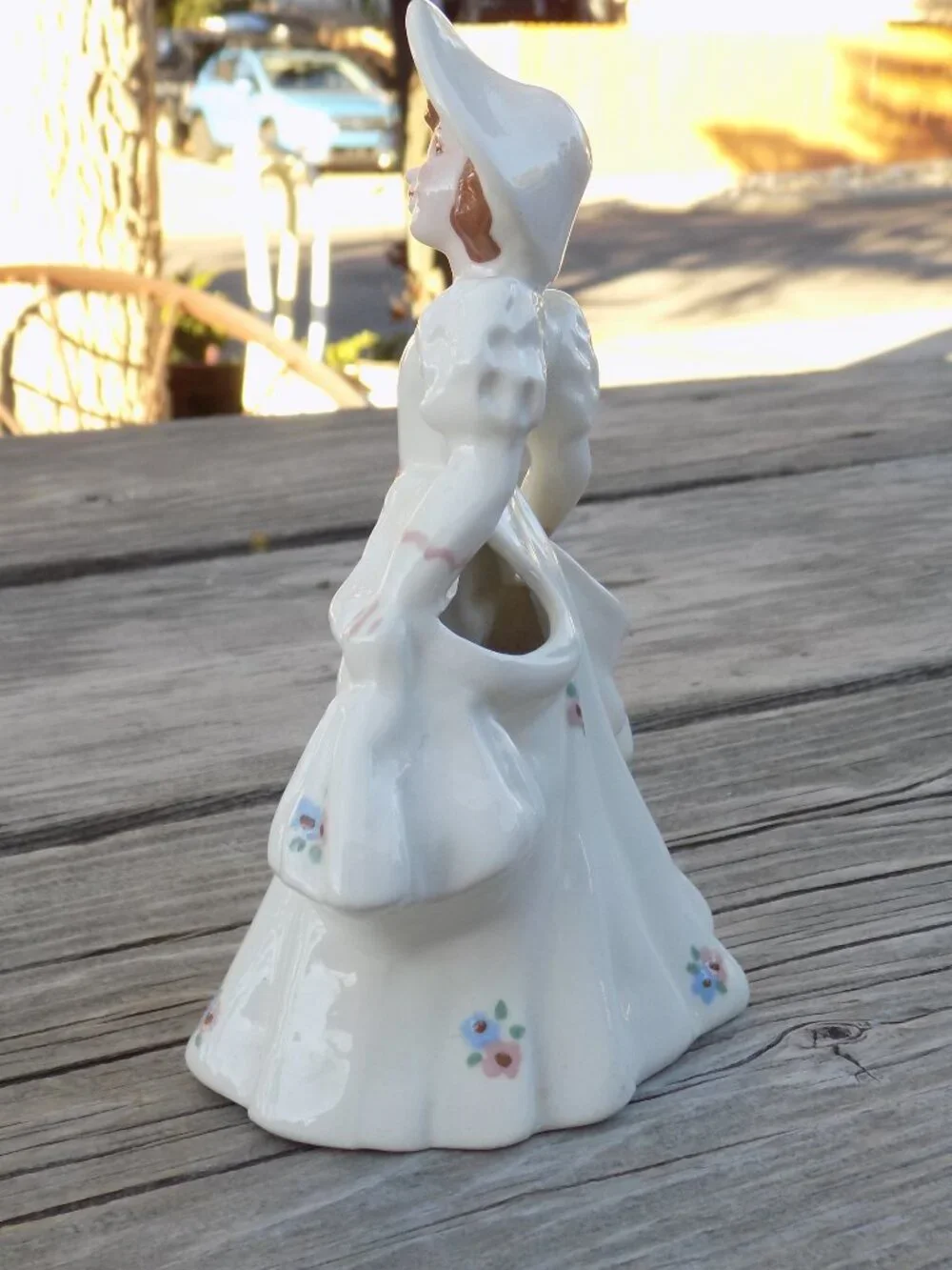 Pasadena California Ceramics  Girl Woman Bud Vase Victorian, Small Figurine,